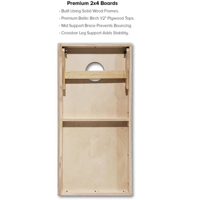 Skip's Garage Purple And Lime Pyramid Cornhole Board Set, Includes 2 Boards, 8 Bags & Optional Accessories 2 Skip's Garage Purple And Lime Pyramid Cornhole Board Set, Includes 2 Boards, 8 Bags & Optional Accessories - Image 2