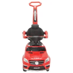 Best Ride On Cars Toddler 4-in-1 Mercedes Push Car Stroller Ride-On Toy With Horn Sounds, LED Lights, And Removable Handle