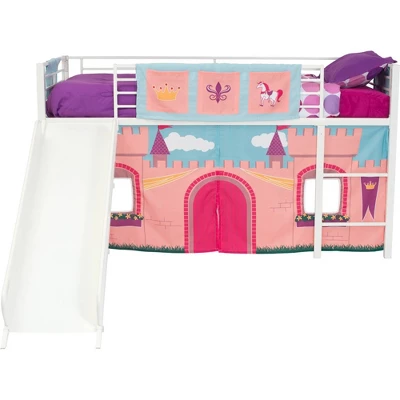 DHP Princess Castle Curtain Set For Loft Bed Pink - Dorel Home Products 3 DHP Princess Castle Curtain Set For Loft Bed Pink - Dorel Home Products - Image 3