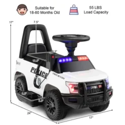 Costway 2-in-1 6V Kids Ride On Police Car Toddler Push Car W/ Megaphone & Siren WhiteBlack 13 Costway 2-in-1 6V Kids Ride On Police Car Toddler Push Car W/ Megaphone & Siren WhiteBlack -LITTLE TIKES Shop GUEST f05faa70 5dae 4f93 8929 55b81843fa3c