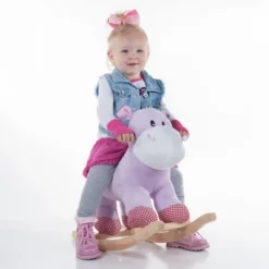 Toy Time Kids' Ride-On Henrietta The Rocking Hippo - Purple