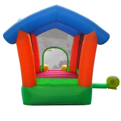 Pogo Bounce House Backyard Kids Rainbow Playhouse Inflatable Bounce House With Slide 5 Pogo Bounce House Backyard Kids Rainbow Playhouse Inflatable Bounce House With Slide - Image 5