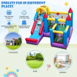 Costway 5-In-1 Inflatable Bounce Castle With Basketball Rim & Climbing Wall -LITTLE TIKES Shop GUEST f2460519 becd 4614 a95e 9e1d3c59ef6d