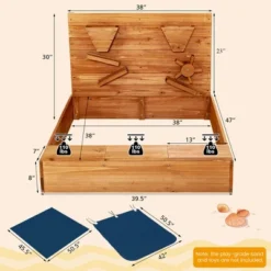 Costway Wooden Sandbox W/ Sand Wall & Cover & Bottom Liner For Kids Outdoor 17 Costway Wooden Sandbox W/ Sand Wall & Cover & Bottom Liner For Kids Outdoor -LITTLE TIKES Shop GUEST f24d597c f885 47e5 aac6 69cf16cafb96