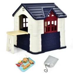 Costway Kid's Playhouse Games Cottage W/ 7 PCS Toy Set & Waterproof Cover -LITTLE TIKES Shop GUEST f28431f1 6d19 4a23 be49 a125861d13f7