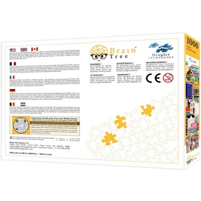 Brain Tree - Crowded 1000 Piece Puzzles For Adults-Jigsaw Puzzles-With 4 Puzzle Sorting Trays- Random Cut - 27.5"Lx19.5"W 2 Brain Tree - Crowded 1000 Piece Puzzles For Adults-Jigsaw Puzzles-With 4 Puzzle Sorting Trays- Random Cut - 27.5"Lx19.5"W - Image 2