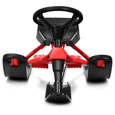Costway Kids Snow Racer Sled Steering Wheel Double Brakes Pull Rope 8 Costway Kids Snow Racer Sled Steering Wheel Double Brakes Pull Rope - Image 8