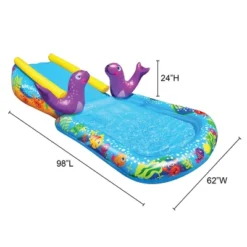 Banzai Inflatable Outdoor My First Cushion Water Slide Ramp And Splash Pool With Inflatable Seal Sprinkler Sprayers For Kids Ages 2+ -LITTLE TIKES Shop GUEST f5a39011 11dd 4f50 aeca a19ede1b9883