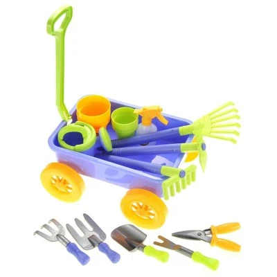 Insten Garden Wagon Playset With Rake, Hoe, Spade, Shovel, Pots & Other Tools, Gardening Toys For Kids 1 Insten Garden Wagon Playset With Rake, Hoe, Spade, Shovel, Pots & Other Tools, Gardening Toys For Kids