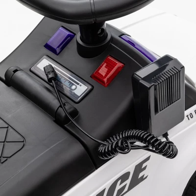 Aosom Kids Ride On Sliding Car With Hidden Under Seat Storage, Ride On Police Car For Toddler With Megaphone, Anti Dumping Device, Removable Backrest, Foot-to-Floor Design, Aged 18-60 Months 5 Aosom Kids Ride On Sliding Car With Hidden Under Seat Storage, Ride On Police Car For Toddler With Megaphone, Anti Dumping Device, Removable Backrest, Foot-to-Floor Design, Aged 18-60 Months - Image 5