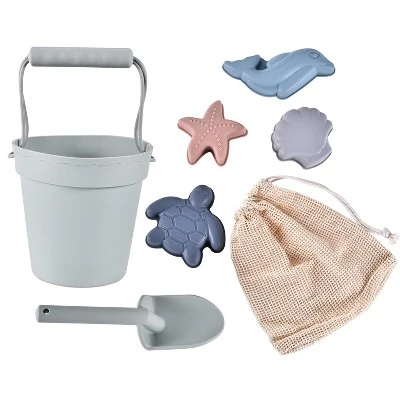 Link Ready! Set! Play! Silicone Beach & Pool Toy 7pc Set For Travel Easy To Clean Bucket Shovel 4 Sands Molds For Toddlers & Babies Carry Bag Included 9 Link Ready! Set! Play! Silicone Beach & Pool Toy 7pc Set For Travel Easy To Clean Bucket Shovel 4 Sands Molds For Toddlers & Babies Carry Bag Included - Image 9