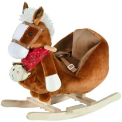 Qaba Kids Ride-On Rocking Horse Toy Rocker With Fun Song Music & Soft Plush Fabric For Children 18-36 Months -LITTLE TIKES Shop GUEST f7b569e0 ace8 4a96 9983 380c3ebc9976
