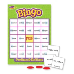 TREND Prefixes & Suffixes Bingo Game