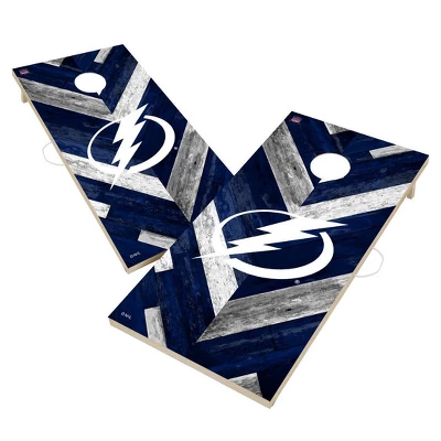 NHL Tampa Bay Lightning 2'x4' Solid Wood Cornhole Board 1 NHL Tampa Bay Lightning 2'x4' Solid Wood Cornhole Board