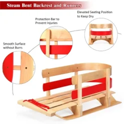 Costway Baby Kids Wooden Sled Solid Seat Toddler Boggan Outdoor Play Snow Toys -LITTLE TIKES Shop GUEST f8f4917e aa5d 4dc0 981b 975c36c87423