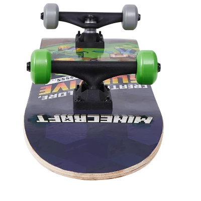 Minecraft 31" Skateboard With Non-slip Grip Tape, Wheels With Aluminum Trucks And ABEC 5 Bearings 4 Minecraft 31" Skateboard With Non-slip Grip Tape, Wheels With Aluminum Trucks And ABEC 5 Bearings - Image 4