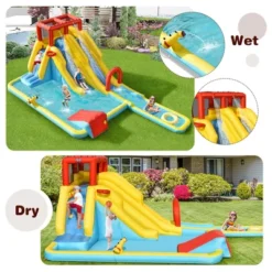 Costway 7 In 1 Inflatable Dual Slide Water Park Climbing Bouncer -LITTLE TIKES Shop GUEST f9ffe53d 1145 436f 9631 21b435c2ffd5