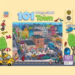MasterPieces 100 Piece Kids Jigsaw Puzzle - 101 Things To Spot In Town