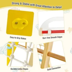 Costway 8-in-1 Jungle Gym Playset, Wooden Climber Play Set With Monkey Bars Colorful/Natural -LITTLE TIKES Shop GUEST fdabcf32 332b 4bc4 a874 8e3f22533427