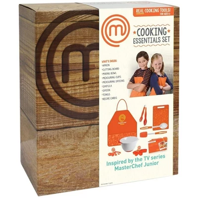 Jazwares MasterChef Junior Cooking Essentials Set - Kit Includes Real Cookware For Kids, Recipes & Apron, 9pc 1 Jazwares MasterChef Junior Cooking Essentials Set - Kit Includes Real Cookware For Kids, Recipes & Apron, 9pc