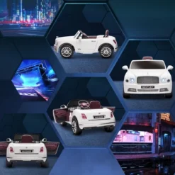 Aosom Bentley 12V Ride On Car With Remote Control, Battery Powered Car With Suspension, Startup Sound, Forward & Backward Function, LED Lights, MP3, Horn, Music, 2 Motors, For 37-72 Months -LITTLE TIKES Shop GUEST fe6f2e21 e5b7 4d4f ac2e 8b655a966705