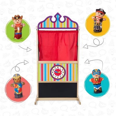 Melissa & Doug Deluxe Puppet Theater - Sturdy Wooden Construction 3 Melissa & Doug Deluxe Puppet Theater - Sturdy Wooden Construction - Image 3