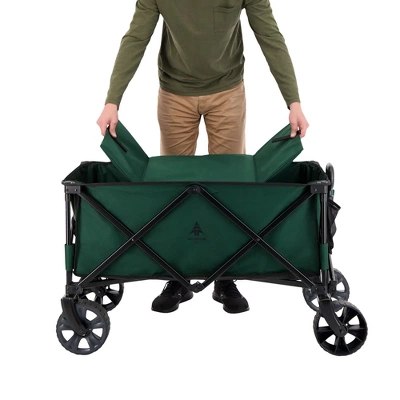 Camco Woods Outdoor Collapsible Folding Garden Utility Wagon Cart W/ 225 Pound Capacity, 7 Cubic Feet Of Storage For Camping, Beach, & Park, Green 4 Camco Woods Outdoor Collapsible Folding Garden Utility Wagon Cart W/ 225 Pound Capacity, 7 Cubic Feet Of Storage For Camping, Beach, & Park, Green - Image 4